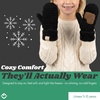 image:imageFunky Junque Kids Mittens  Thermal Knit Fleece Lined Winter Gloves for Boys amp Girls Ages 57 Soft Cozy Cold Weather WearBlack