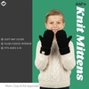image:imageFunky Junque Kids Mittens  Thermal Knit Fleece Lined Winter Gloves for Boys amp Girls Ages 57 Soft Cozy Cold Weather WearBlack