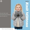 image:imageFunky Junque Kids Mittens  Thermal Knit Fleece Lined Winter Gloves for Boys amp Girls Ages 57 Soft Cozy Cold Weather WearHeather Grey