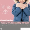 image:imageFunky Junque Kids Mittens  Thermal Knit Fleece Lined Winter Gloves for Boys amp Girls Ages 57 Soft Cozy Cold Weather WearIndi Pink