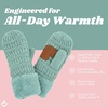 image:imageFunky Junque Kids Mittens  Thermal Knit Fleece Lined Winter Gloves for Boys amp Girls Ages 57 Soft Cozy Cold Weather WearMint