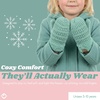 image:imageFunky Junque Kids Mittens  Thermal Knit Fleece Lined Winter Gloves for Boys amp Girls Ages 57 Soft Cozy Cold Weather WearMint