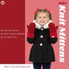 image:imageFunky Junque Kids Mittens  Thermal Knit Fleece Lined Winter Gloves for Boys amp Girls Ages 57 Soft Cozy Cold Weather WearRed