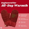 image:imageFunky Junque Kids Mittens  Thermal Knit Fleece Lined Winter Gloves for Boys amp Girls Ages 57 Soft Cozy Cold Weather WearRed