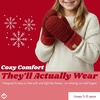 image:imageFunky Junque Kids Mittens  Thermal Knit Fleece Lined Winter Gloves for Boys amp Girls Ages 57 Soft Cozy Cold Weather WearRed