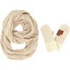 image:imageFunky Junque Kids Scarf amp Matching Sherpa Lined Mitten BundleBeige