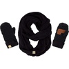 image:imageFunky Junque Kids Scarf amp Matching Sherpa Lined Mitten BundleBlack