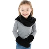 image:imageFunky Junque Kids Scarf amp Matching Sherpa Lined Mitten BundleBlack