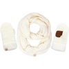 image:imageFunky Junque Kids Scarf amp Matching Sherpa Lined Mitten BundleIvory