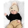 image:imageFunky Junque Knit Baby Beanie  Detachable Pom Pom Winter Hat for Infants 012 Months Soft Warm Infant Beanies Boys amp GirlsBeige