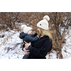 image:imageFunky Junque Knit Baby Beanie  Detachable Pom Pom Winter Hat for Infants 012 Months Soft Warm Infant Beanies Boys amp GirlsBeige