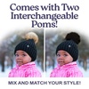 image:imageFunky Junque Knit Baby Beanie  Detachable Pom Pom Winter Hat for Infants 012 Months Soft Warm Infant Beanies Boys amp GirlsBlack