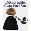 image:imageFunky Junque Knit Baby Beanie  Detachable Pom Pom Winter Hat for Infants 012 Months Soft Warm Infant Beanies Boys amp GirlsBlack