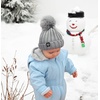image:imageFunky Junque Knit Baby Beanie  Detachable Pom Pom Winter Hat for Infants 012 Months Soft Warm Infant Beanies Boys amp GirlsCharcoal