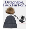 image:imageFunky Junque Knit Baby Beanie  Detachable Pom Pom Winter Hat for Infants 012 Months Soft Warm Infant Beanies Boys amp GirlsCharcoal