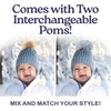 image:imageFunky Junque Knit Baby Beanie  Detachable Pom Pom Winter Hat for Infants 012 Months Soft Warm Infant Beanies Boys amp GirlsDenim
