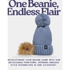 image:imageFunky Junque Knit Baby Beanie  Detachable Pom Pom Winter Hat for Infants 012 Months Soft Warm Infant Beanies Boys amp GirlsDenim