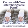image:imageFunky Junque Knit Baby Beanie  Detachable Pom Pom Winter Hat for Infants 012 Months Soft Warm Infant Beanies Boys amp GirlsIvory