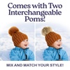 image:imageFunky Junque Knit Baby Beanie  Detachable Pom Pom Winter Hat for Infants 012 Months Soft Warm Infant Beanies Boys amp GirlsRust