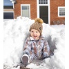 image:imageFunky Junque Knit Baby Beanie  Detachable Pom Pom Winter Hat for Infants 012 Months Soft Warm Infant Beanies Boys amp GirlsTaupe