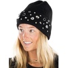 image:imageFunky Junque Luxury Bling Beanie  Womens Sparkle Rhinestone Winter Knit HatRhinestone Crystal  Black