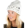image:imageFunky Junque Luxury Bling Beanie  Womens Sparkle Rhinestone Winter Knit HatRhinestone Crystal  White
