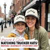 image:imageFunky Junque Matching Family Trucker Hat Set Adult amp Child Baseball Caps  Mommy amp me 2tone vintage snapback caps for family photos baby showers outings amp matching giftsHowdy Upside Down  BlackBeige