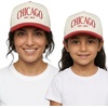 image:imageFunky Junque Matching Family Trucker Hat Set Adult amp Child Baseball Caps  Mommy amp me 2tone vintage snapback caps for family photos baby showers outings amp matching giftsChicago  RedBeige