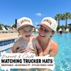 image:imageFunky Junque Matching Family Trucker Hat Set Adult amp Child Baseball Caps  Mommy amp me 2tone vintage snapback caps for family photos baby showers outings amp matching giftsRowdy Upside Down  BrownBeige