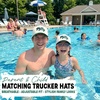 image:imageFunky Junque Matching Family Trucker Hat Set Adult amp Child Baseball Caps  Mommy amp me 2tone vintage snapback caps for family photos baby showers outings amp matching giftsPhilly Cursive  GreenBeige