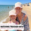 image:imageFunky Junque Matching Family Trucker Hat Set Adult amp Child Baseball Caps  Mommy amp me 2tone vintage snapback caps for family photos baby showers outings amp matching giftsExpensive  Difficult  RoseBeige