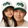 image:imageFunky Junque Matching Family Trucker Hat Set Adult amp Child Baseball Caps  Mommy amp me 2tone vintage snapback caps for family photos baby showers outings amp matching giftsPhilly Cursive  GreenBeige