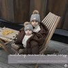 image:imageFunky Junque Matching Infant amp Toddler Pom Beanies  Winter Knit Hats for Baby Girls amp Siblings Adorable SetDiagonal Basketweave  Heather Grey