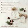 image:imageFunky Junque Matching Infant amp Toddler Pom Beanies  Winter Knit Hats for Baby Girls amp Siblings Adorable SetDiagonal Basketweave  White