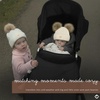 image:imageFunky Junque Matching Infant amp Toddler Pom Beanies  Winter Knit Hats for Baby Girls amp Siblings Adorable SetDiagonal Basketweave  White