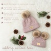 image:imageFunky Junque Matching Infant amp Toddler Pom Beanies  Winter Knit Hats for Baby Girls amp Siblings Adorable SetDiagonal Stripes  Rose 2 Pack  1 Toddler 14 Years  1 Infant 012 Months