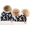 image:imageFunky Junque Matching Infant amp Toddler Pom Beanies  Winter Knit Hats for Baby Girls amp Siblings Adorable SetLeopard  Ivory