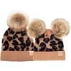 image:imageFunky Junque Matching Infant amp Toddler Pom Beanies  Winter Knit Hats for Baby Girls amp Siblings Adorable SetLeopard  Latte