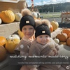 image:imageFunky Junque Matching Infant amp Toddler Pom Beanies  Winter Knit Hats for Baby Girls amp Siblings Adorable SetToddler Single PomInfant Double Pom  Diagonal Stripes  Black 2 Pack