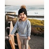 image:imageFunky Junque Matching Infant amp Toddler Pom Beanies  Winter Knit Hats for Baby Girls amp Siblings Adorable SetToddlerInfant  Black 2 Pack