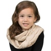 image:imageFunky Junque Matching Sets Kids Beanie Hat Scarf Texting Gloves Bundle Girls Boys ToddlerBeige Natural Double Pom