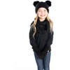 image:imageFunky Junque Matching Sets Kids Beanie Hat Scarf Texting Gloves Bundle Girls Boys ToddlerBlack  Black Double Pom