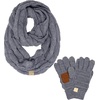 image:imageFunky Junque Matching Sets Kids Infinity Scarf Texting Gloves Bundle Girls Boys ToddlerHeather Grey