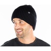 image:imageFunky Junque Mens Ribbed Knit Beanie  Soft Winter Hat for Men amp Women Lightweight Stretch Toboggan Cozy Unisex Knit CapBlack