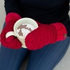 image:imageFunky Junque Mittens for Women  Fleece Lined Womens Winter Gloves Fuzzy Warm Mittens Cold Weather Fashion Accessories2pack Beige  Charcoal