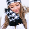 image:imageFunky Junque Mittens for Women  Fleece Lined Womens Winter Gloves Fuzzy Warm Mittens Cold Weather Fashion AccessoriesBlackWhite  Buffalo Check