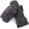 image:imageFunky Junque Mittens for Women  Fleece Lined Womens Winter Gloves Fuzzy Warm Mittens Cold Weather Fashion AccessoriesCharcoal