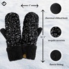 image:imageFunky Junque Mittens for Women  Fleece Lined Womens Winter Gloves Fuzzy Warm Mittens Cold Weather Fashion AccessoriesChunky Sequin  Black