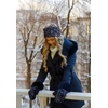 image:imageFunky Junque Mittens for Women  Fleece Lined Womens Winter Gloves Fuzzy Warm Mittens Cold Weather Fashion AccessoriesChunky Sequin  Dark PurpleBlack