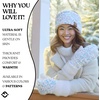 image:imageFunky Junque Mittens for Women  Fleece Lined Womens Winter Gloves Fuzzy Warm Mittens Cold Weather Fashion AccessoriesChunky Sequin  White